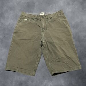 Vans Off The Wall Mens Chino Shorts Olive Green Skate 5-Pocket Size 28